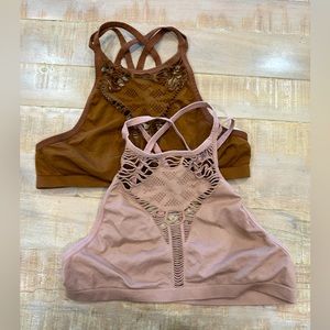 2 Forever 21 Racerback strappy bra crop top